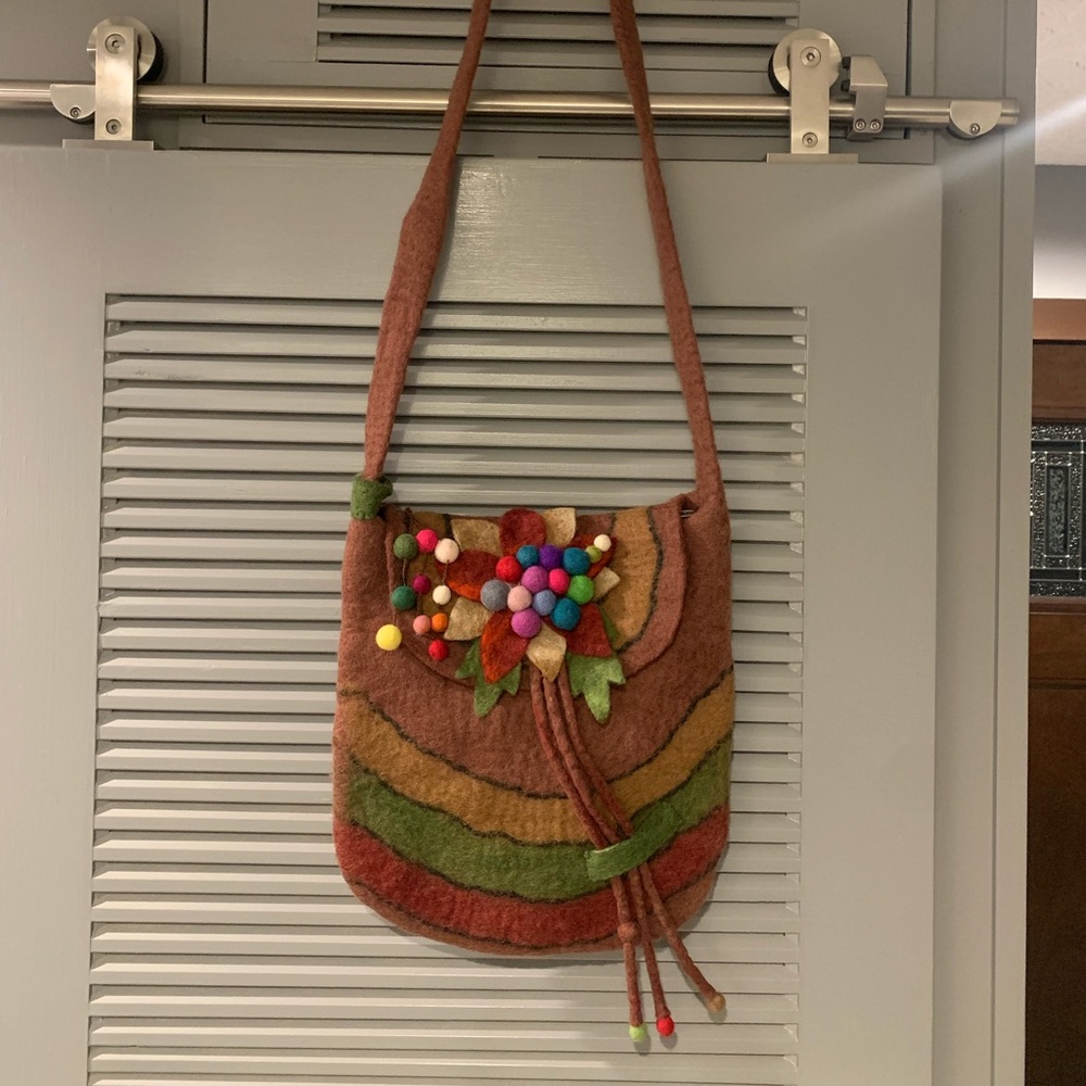 Artisan Felted Wool Messenger Bag